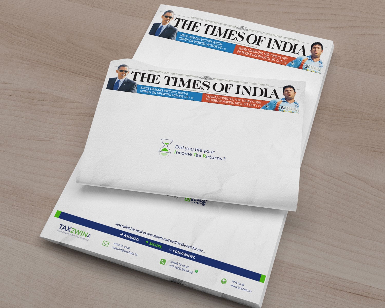 Tax2Win: Owning filing season, from billboard to landing page.